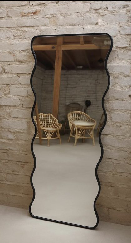 Espejo Acordeón con burletes blanco/negro 1.20x50, EFECTIVO 10% OFF