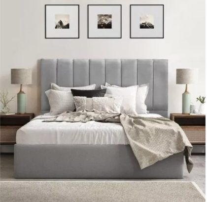 Respaldo Sommier Canelón en Pana, color a elección 1.40x1.30    PROMO EFECTIVO !!! $190.000