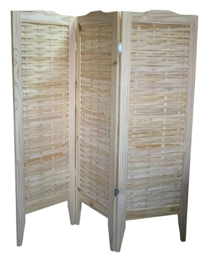 Biombo Junco Natural Trenzado, hojas de 60 cms c/u