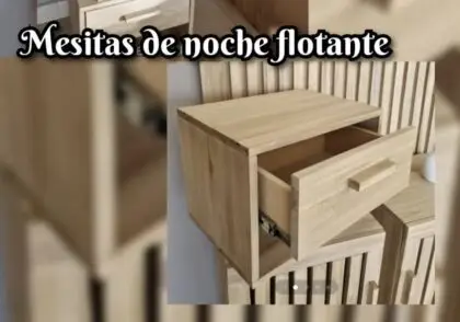 MESA DE LÚZ FLOTANTE DE ALAMO MACIZO, EFECTIVO 15% OFF