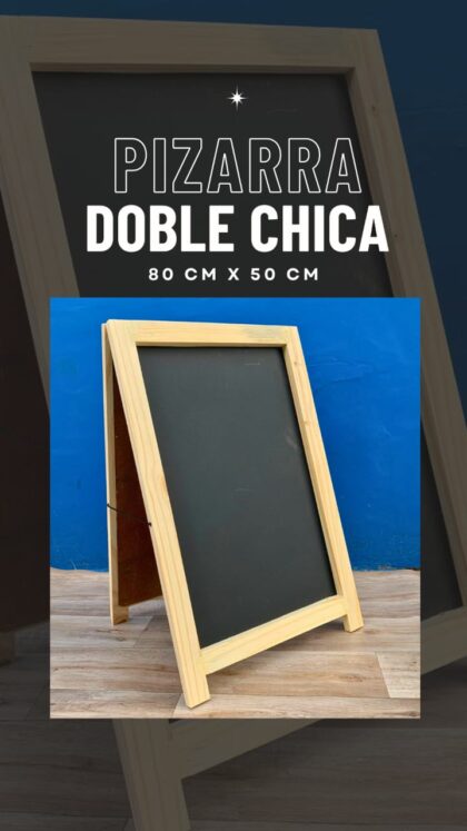 PIZARRA DOBLE CHICA 80X50