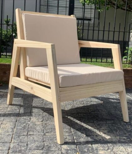 SILLON RETRO 1 CUERPO CON ALMOHADONES RESPALDO Y ASIENTO