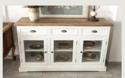 Bajo Bahiut para vidrio Pino 1.30x40x90